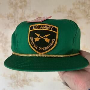 NWT 80s US Army Special Ops Snapback Hat | USA Roper | OSFA